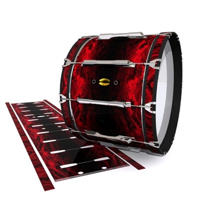 Yamaha 8300 Field Corps Bass Drum Slip - Volcano GEO Marble Fade (Red)