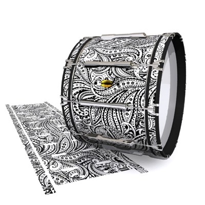 Yamaha 8300 Field Corps Bass Drum Slip - White Paisley (Themed)