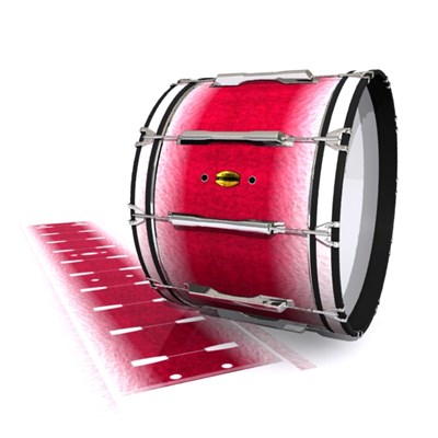 Yamaha 8300 Field Corps Bass Drum Slip - Wicked White Ruby (Red) (Pink)