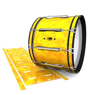 Yamaha 8300 Field Corps Bass Drum Slip - Yellow Cosmic Glass (Yellow) (Orange)