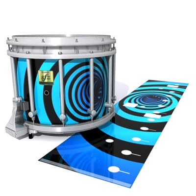 Yamaha 9200 Field Corps Snare Drum Slip - Blue Vortex Illusion (Themed)
