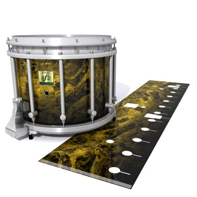 Yamaha 9200 Field Corps Snare Drum Slip - Desert GEO Marble Fade (Yellow)