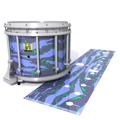 Yamaha 9200 Field Corps Snare Drum Slip - Electric Tiger Camouflage (Purple)