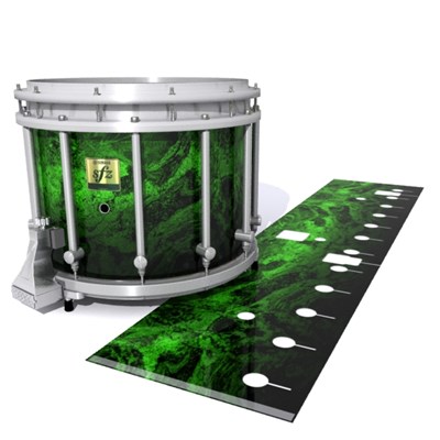 Yamaha 9200 Field Corps Snare Drum Slip - Forest GEO Marble Fade (Green)