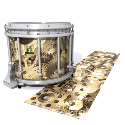 Yamaha 9200 Field Corps Snare Drum Slip - Golden Gears (Themed)