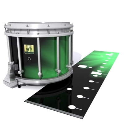 Yamaha 9200 Field Corps Snare Drum Slip - Green Light Rays (Themed)