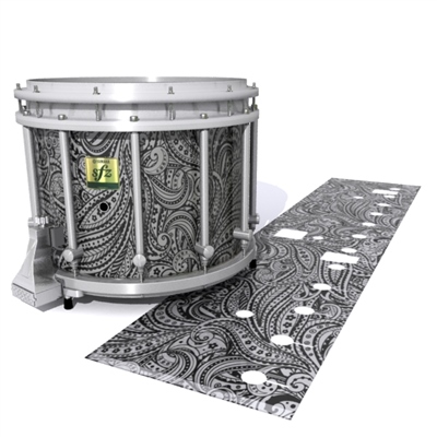 Yamaha 9200 Field Corps Snare Drum Slip - Grey Paisley (Themed)