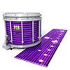 Yamaha 9200 Field Corps Snare Drum Slip - Lateral Brush Strokes Purple and Black (Purple)