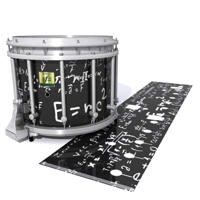Yamaha 9200 Field Corps Snare Drum Slip - Mathmatical Equations on Black (Themed)