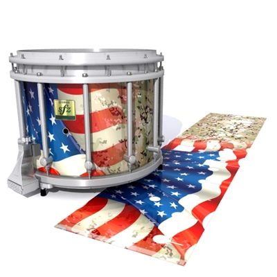 Yamaha 9200 Field Corps Snare Drum Slip - Patriotic Camo Fade