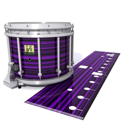 Yamaha 9200 Field Corps Snare Drum Slip - Purple Horizon Stripes (Purple)