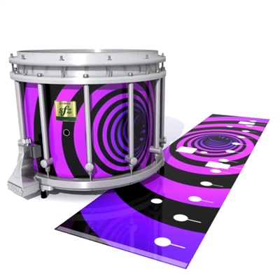 Yamaha 9200 Field Corps Snare Drum Slip - Purple Vortex Illusion (Themed)