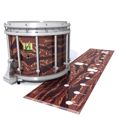 Yamaha 9200 Field Corps Snare Drum Slip - Sabertooth Tiger Camouflage (Red)