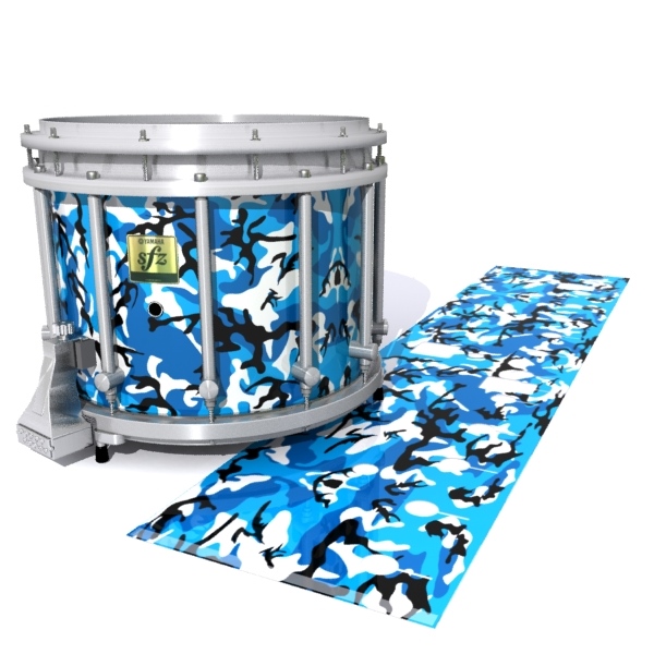 Yamaha 9200 Field Corps Snare Drum Slip - Sky Blue Traditional Camouflage (Blue)