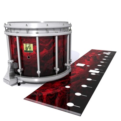 Yamaha 9200 Field Corps Snare Drum Slip - Volcano GEO Marble Fade (Red)
