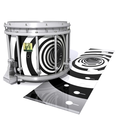 Yamaha 9200 Field Corps Snare Drum Slip - White Vortex Illusion (Themed)