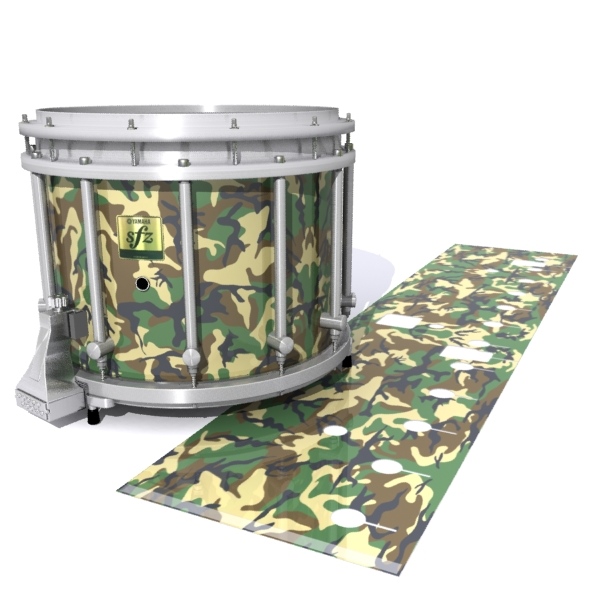 Yamaha 9200 Field Corps Snare Drum Slip - Woodland Traditional Camouflage (Neutral)