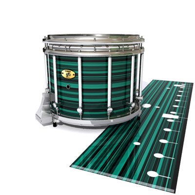 Yamaha 9300/9400 Field Corps Snare Drum Slip - Aqua Horizon Stripes (Aqua)
