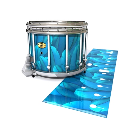 Yamaha 9300/9400 Field Corps Snare Drum Slip - Blue Feathers (Themed)