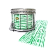 Yamaha 9300/9400 Field Corps Snare Drum Slip - Chaos Brush Strokes Green and White (Green)