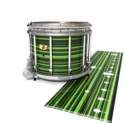 Yamaha 9300/9400 Field Corps Snare Drum Slip - Green Horizon Stripes (Green)