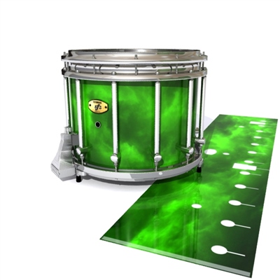 Yamaha 9300/9400 Field Corps Snare Drum Slip - Green Smokey Clouds (Themed)