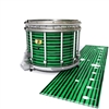 Yamaha 9300/9400 Field Corps Snare Drum Slip - Lateral Brush Strokes Green and Black (Green)