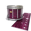 Yamaha 9300/9400 Field Corps Snare Drum Slip - Lateral Brush Strokes Maroon and Black (Red)