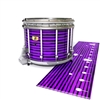 Yamaha 9300/9400 Field Corps Snare Drum Slip - Lateral Brush Strokes Purple and Black (Purple)