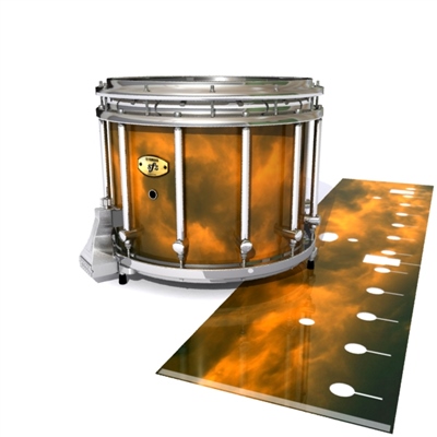 Yamaha 9300/9400 Field Corps Snare Drum Slip - Orange Smokey Clouds (Themed)