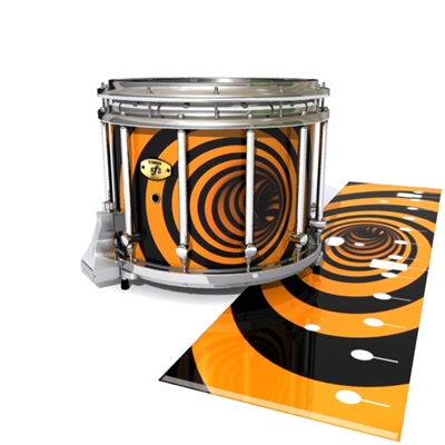 Yamaha 9300/9400 Field Corps Snare Drum Slip - Orange Vortex Illusion (Themed)2