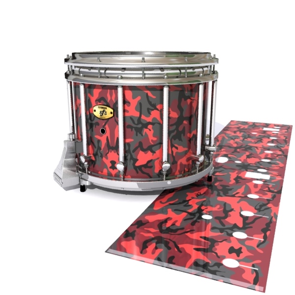 Yamaha 9300/9400 Field Corps Snare Drum Slip - Red Slate Traditional Camouflage (Red)