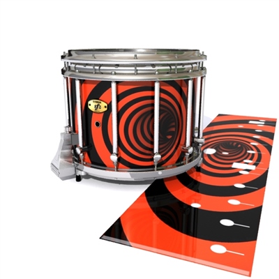 Yamaha 9300/9400 Field Corps Snare Drum Slip - Red Vortex Illusion (Themed)