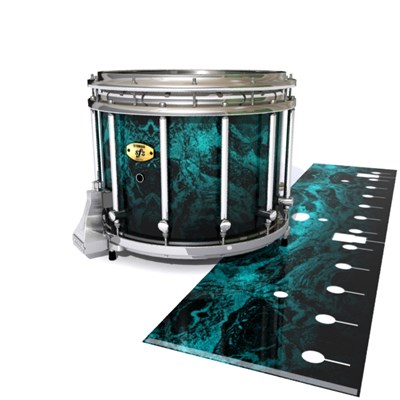 Yamaha 9300/9400 Field Corps Snare Drum Slip - River GEO Marble Fade (Aqua)