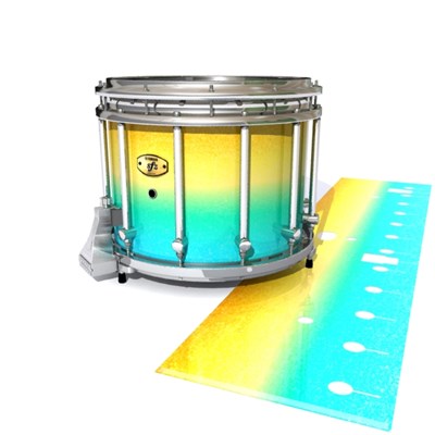 Yamaha 9300/9400 Field Corps Snare Drum Slip - Set Sail (Aqua) (Yellow)