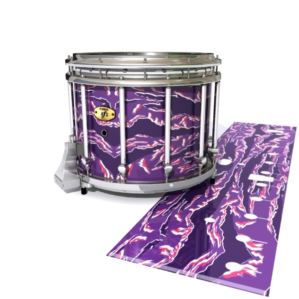 Yamaha 9300/9400 Field Corps Snare Drum Slip - Violet Voltage Tiger Camouflage (Purple)
