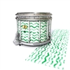 Yamaha 9300/9400 Field Corps Snare Drum Slip - Wave Brush Strokes Green and White (Green)