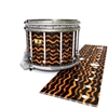 Yamaha 9300/9400 Field Corps Snare Drum Slip - Wave Brush Strokes Orange and Black (Orange)