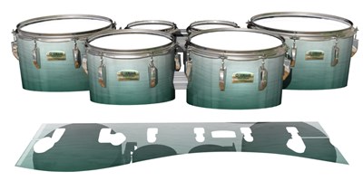 Yamaha 8200 Field Corps Tenor Drum Slips - Alpine Fade (Green)