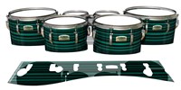 Yamaha 8200 Field Corps Tenor Drum Slips - Aqua Horizon Stripes (Aqua)