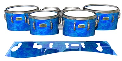 Yamaha 8200 Field Corps Tenor Drum Slips - Blue Cosmic Glass (Blue)