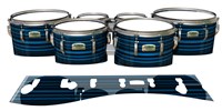 Yamaha 8200 Field Corps Tenor Drum Slips - Blue Horizon Stripes (Blue)