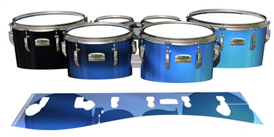 Yamaha 8200 Field Corps Tenor Drum Slips - Blue Light Rays (Themed)