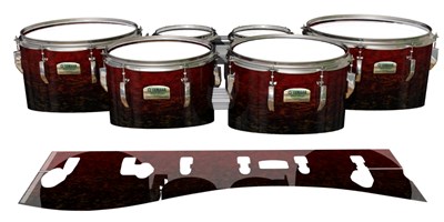 Yamaha 8200 Field Corps Tenor Drum Slips - Burgundy Rock (Red)