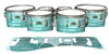 Yamaha 8200 Field Corps Tenor Drum Slips - Chaos Brush Strokes Aqua and White (Blue) (Green)