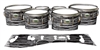 Yamaha 8200 Field Corps Tenor Drum Slips - Chaos Brush Strokes Black and White (Neutral)