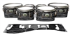 Yamaha 8200 Field Corps Tenor Drum Slips - Chaos Brush Strokes Grey and Black (Neutral)