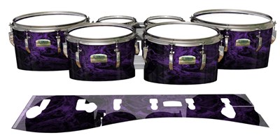 Yamaha 8200 Field Corps Tenor Drum Slips - Coast GEO Marble Fade (Purple)