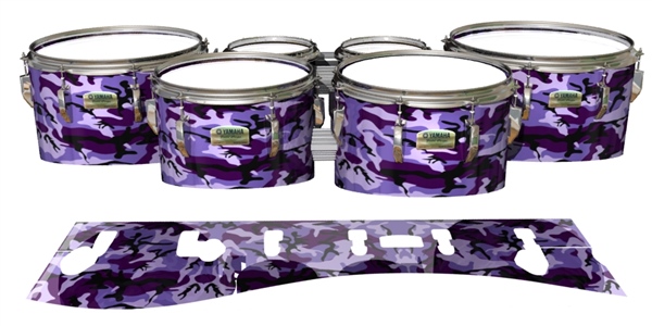 Yamaha 8200 Field Corps Tenor Drum Slips - Coastline Dusk Traditional Camouflage (Purple)