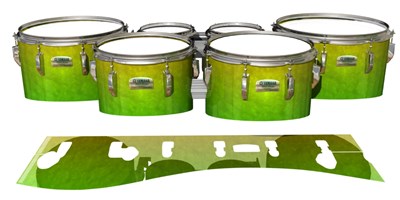 Yamaha 8200 Field Corps Tenor Drum Slips - Cool Lemon Lime (Green)